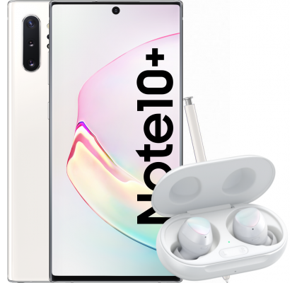 Pachet PROMO Samsung: Galaxy Note 10+, 256GB, 4G, White & Galaxy Buds+, White