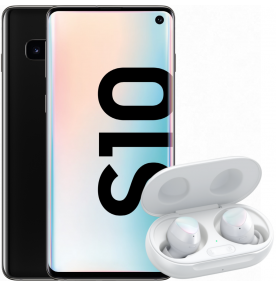 Pachet PROMO Samsung: Galaxy S10, 128GB, Black & Galaxy Buds+, White