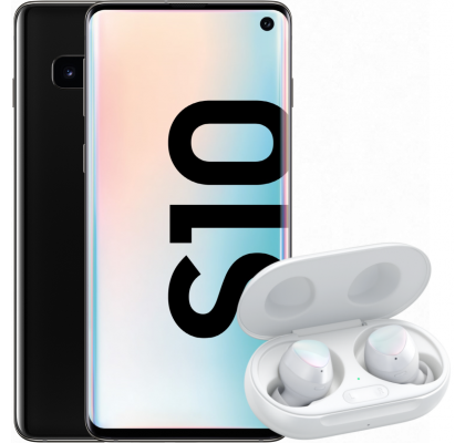 Pachet PROMO Samsung: Galaxy S10, 128GB, Black & Galaxy Buds+, White