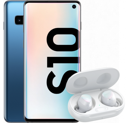 Pachet PROMO Samsung: Galaxy S10, 128GB, Blue & Galaxy Buds+, White