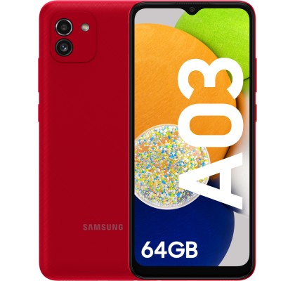 Samsung Galaxy A03, 4G, 64GB, 4GB RAM, Dual SIM, Red