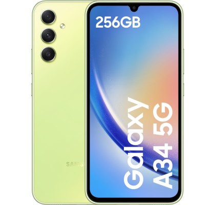 Samsung Galaxy A34, 5G, 256GB, 8GB RAM, Dual SIM, Light Green