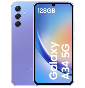 Samsung Galaxy A34, 5G, 128GB, 6GB RAM, Dual SIM, Light Violet