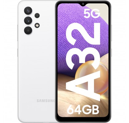 Samsung Galaxy A32, 5G, 64GB, 4GB RAM, Dual SIM, Awesome White