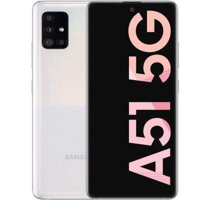 RESIGILAT: Telefon mobil Samsung Galaxy A51 5G (2020), 128GB, 6GB RAM, Dual SIM, White