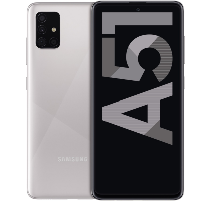 Telefon mobil Samsung Galaxy A51 (2020), 128GB, 4GB RAM, Dual SIM, LTE, Crush Silver