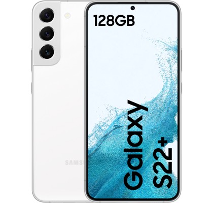 Samsung Galaxy S22 Plus 5G, Dual SIM, 128GB, 8GB RAM, Phantom White