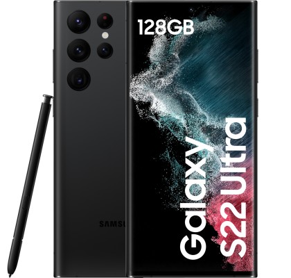 Samsung Galaxy S22 Ultra 5G, 128GB, 8GB RAM, Dual SIM, Phantom Black