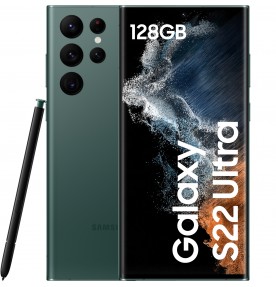 Samsung Galaxy S22 Ultra 5G, 128GB, 8GB RAM, Dual SIM, Green