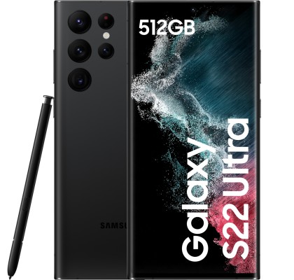 Samsung Galaxy S22 Ultra 5G, 512GB, 12GB RAM, Dual SIM, Phantom Black