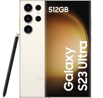 Samsung Galaxy S23 Ultra 5G, 512GB, 12GB RAM, Dual SIM, Cream