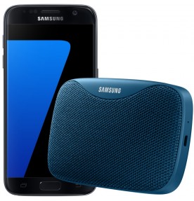 Pachet PROMO Samsung: Galaxy S7, 32GB, 4G, Black + Level Box Slim, Blue