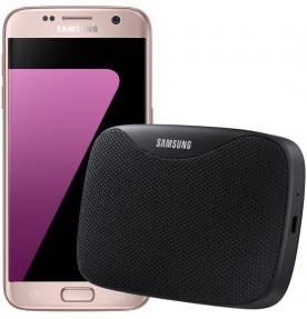 Pachet PROMO Samsung: Galaxy S7, 32GB, 4G, Pink + Level Box Slim, Black