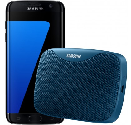 Pachet PROMO Samsung: Galaxy S7 Edge, 32GB, Black + Level Box Slim, Blue