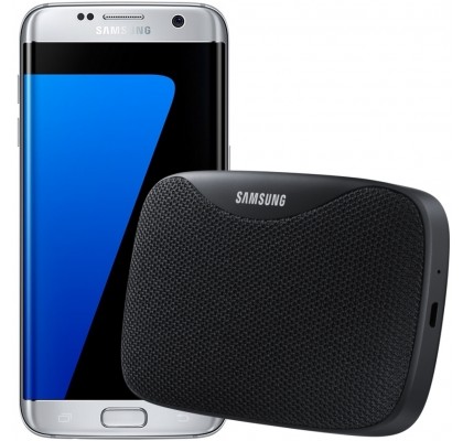 Pachet PROMO Samsung: Galaxy S7 Edge, 32GB, Silver + Level Box Slim, Black