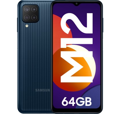 Samsung Galaxy M12 (2021), 64GB, 4GB RAM, Dual SIM, 4G, Black