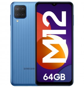 Samsung Galaxy M12 (2021), 64GB, 4GB RAM, Dual SIM, 4G, Blue